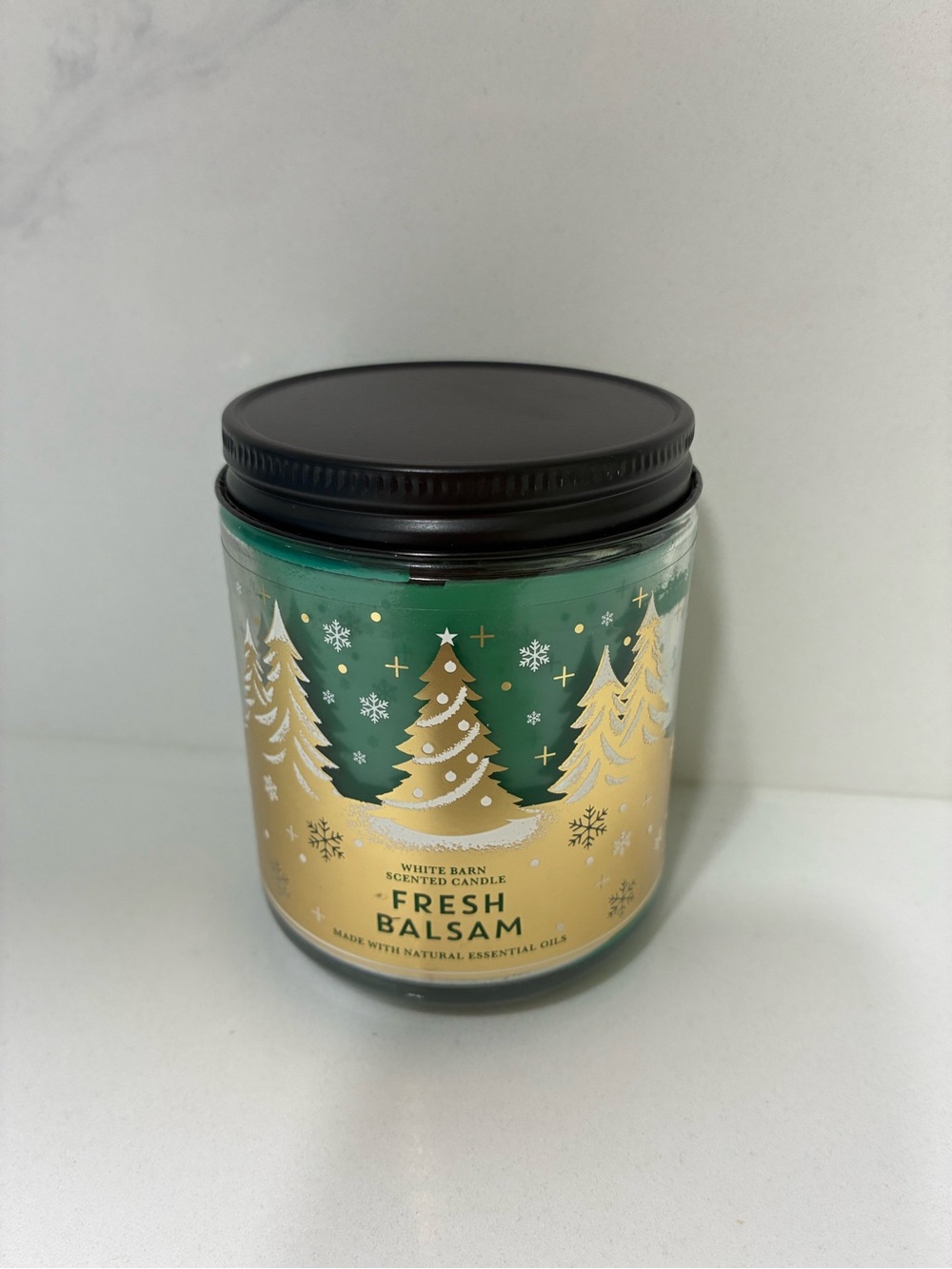 Bath & Body Works Christmas Fresh Balsam Single Wick Candle - Picture 1 of 2